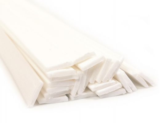 Plastique baguettes de soudure PP 8x1mm Plat Blanc 25 Barres | az-reptec